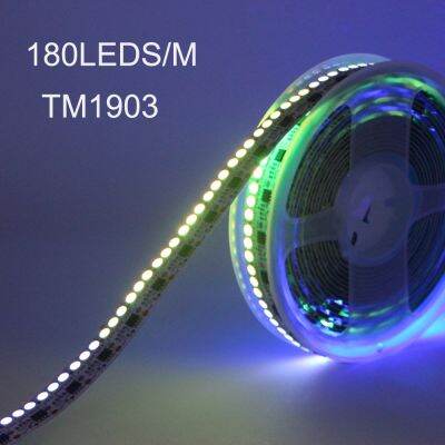 CW TM1903ColorStrip Light12V 5m 180Leds/m 16mm Width SMD 5050 Similar WS2811AddressablePixelTape