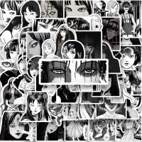 10/50ชิ้น Kawami Tomie อะนิเมะ Junji Ito สติ๊กเกอร์สยองขวัญสีขาวดำแลปท็อปโทรศัพท์สมุดภาพสติกเกอร์และป้ายรถกระเป๋าสติกเกอร์ติดมอเตอร์ไซค์ของเล่นเด็ก