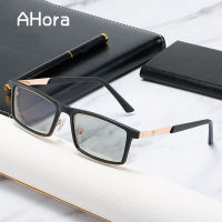 Ahora Men Alloy Sun Reading Glasses Frame Clip On Bifocal Business Presbyopia Sunglasses Eyeglasses Anti Blue Light 0..+4.0