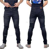 PANTS DE ART Skinny mens LW-2012 กางเกงยีนส์ขายาว ผ้ายืด ทรงเดฟชาย สีดำฟอกเทา  SIZE 28-50 (เป้าซิป)