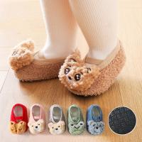 ❀✆  Boys Girls Winter Warm Sneakers Anti-slip Socks Baby Floor Socks First Walker Non-slip Toddler Newborns Cartoon Leg Warmers