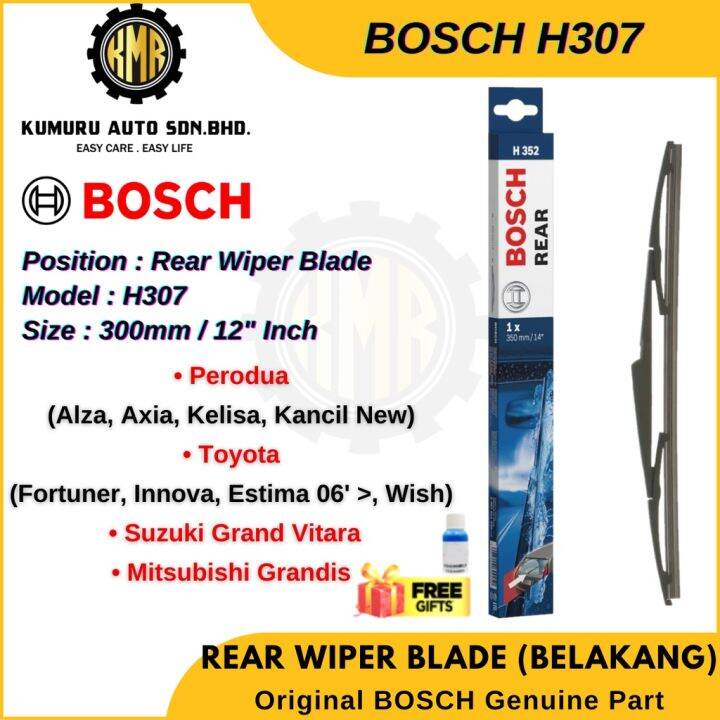 Bosch Rear Wiper Myvi GM3 Alza Kelisa Iriz Ertiga Innova Fortuner Yaris