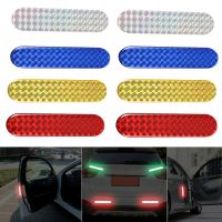 Car Reflective Sticker Car Door Safety Warning Mark Reflector Tape Strips Auto Motorcycle Bike Reflector Stickers