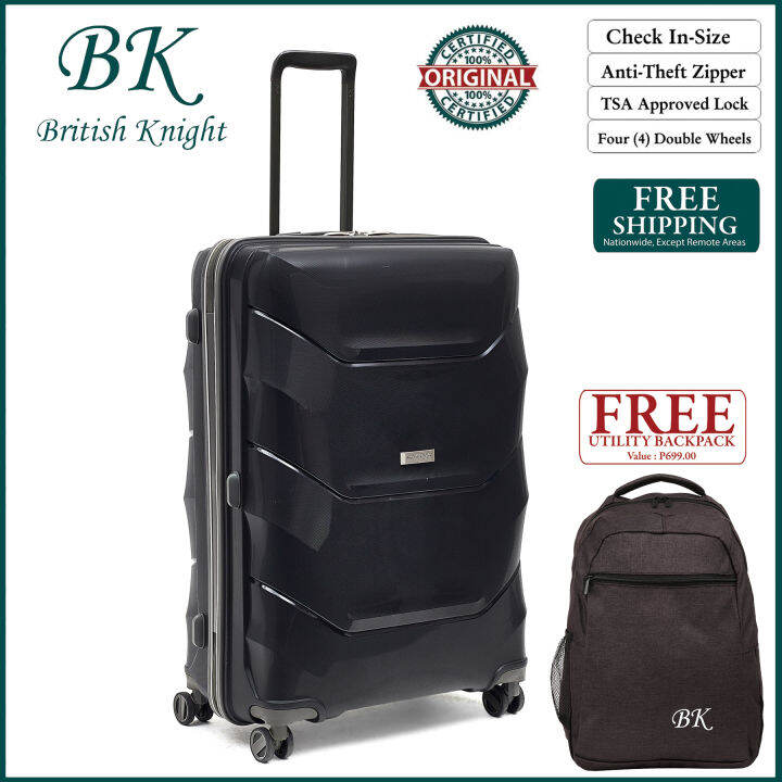 British Knight BIP967ZT Black Large (28 Inch) Luggage with TSA Lock