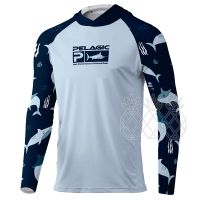 【CC】 Pelagic Mens Fishing Hooded Shirts Performance Clothing UV Protection Sleeve Hoodie Camisa De Pesca