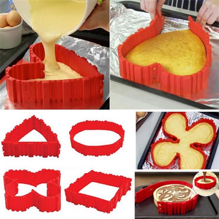 2023-new-rtert54634-เบเกอรี่งูซิลิโคนพิมพ์ทำเค้ก-diy-magic-heart-shade-รอบสี่เหลี่ยมผืนผ้า-shade-พิมพ์ทำเค้กเครื่องมือทำขนมอบห้องครัวอุปกรณ์อบขนมเครื่องมือทำขนมอบ