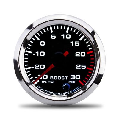 2 52MM Boost Gauge Booster Meter Car Modification Instrument 7 Colors Light Conversion Fit for Universal 12V Car Turbo Boost PSI