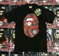 2022เสื้อยืดแขนสั้นพิมพ์ลายพรางสองด้านแบรนด์อินเทรนด์ญี่ปุ่น Bape สำหรับทั้งหญิงและชายสองด้านผ้าฝ้ายบริสุทธิ์ฤดูร้อน