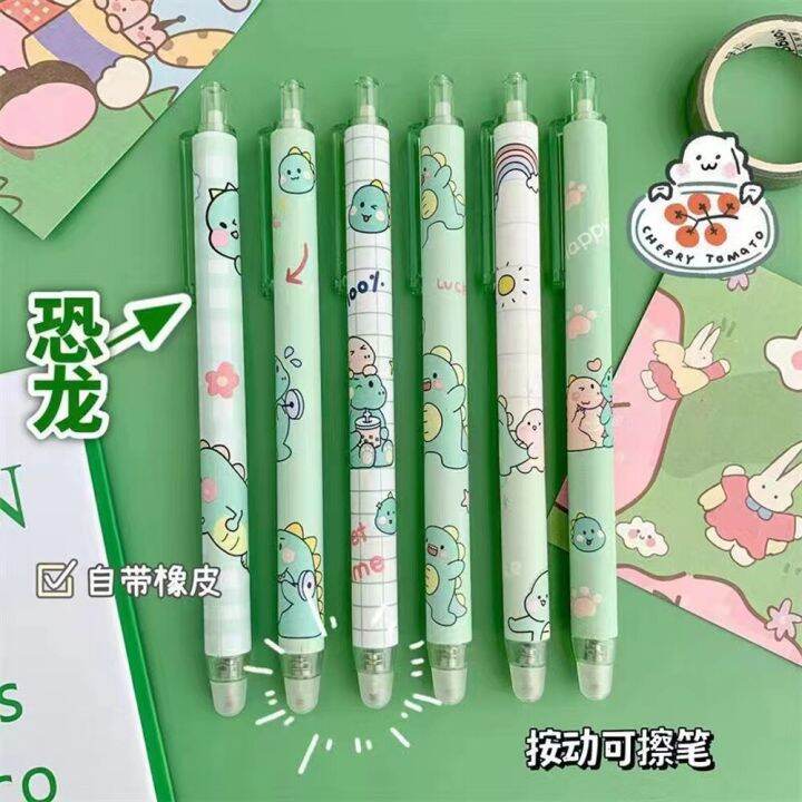 6pcs-kawaii-erasable-gel-pen-0-5mm-refills-ballpoint-pens-for-kids-writing-pen-cute-stationery-school-office-writing-supplies-pens