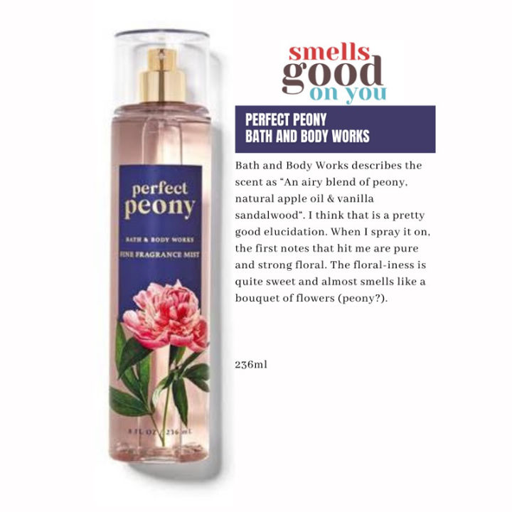 Perfect Peony 236ml Bath and Body Works Lazada PH