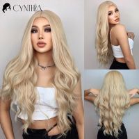 Blonde Body Wave Synthetic Wigs For Women Long Wave White Lolita Cosplay Party Natural Heat Resistant Hair Pelucas De Mujer