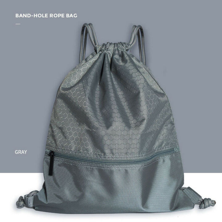 nylon-waterproof-bag-drawstring-backpack-gym-swim-school-sport-shoe-dance-bag