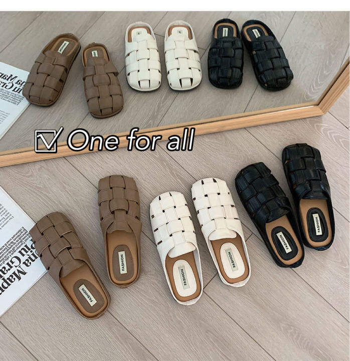 พร้อมส่ง-one-for-all-พร้อมส่งจากไทย-รุ่น-tx372-รองเท้าแตะแฟชั่น-ส้นแบน-สไตล์เรียบง่าย-รองเท้าผู้หญิงสไตล์เกาหลี-แบบใหม่