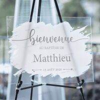 Baptême Party Vinyl Wall Stickers Birthday Baptism Welcome Board Sign Decals Custom Texts Vinyls Art Decoration