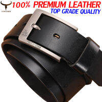 ❀ cri237 COWATHER Men Casual Belt with 100 Premium Genuine Leather Fashion Classic Work Leather Belt for Men