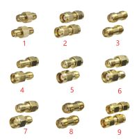 1pcs Connector Adapter SMA RP-SMA to SMA RPSMA Male Plug Female Jack Straight RF Coaxial Converter New Brass