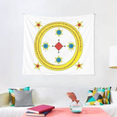 Goetia Circle - Mathers &amp; Crowley version Full redraw and corrected Tapestry Hippie Room Decor Room Decorations For Girls Replacement Parts