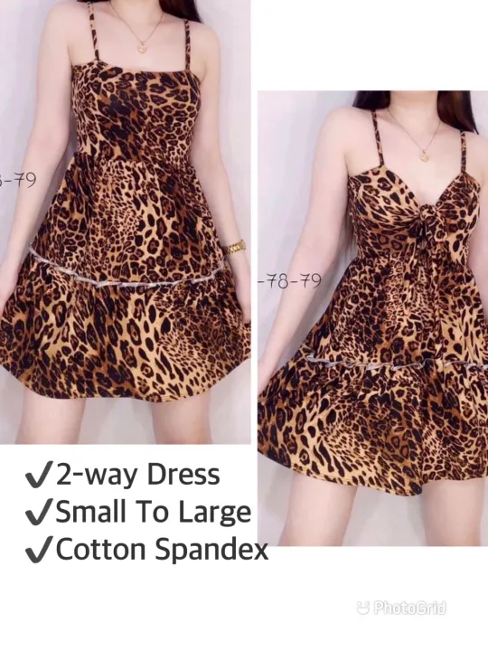 MUSTARD CLOTHING- Lea Animal Print Dress / 2 Way Dress / Korean / Summer /  Casual dress for Women and Teens | Lazada PH
