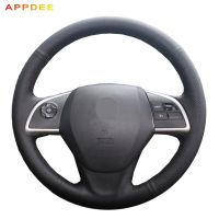 APPDEE Hand-stitched Black Leather Steering Wheel Cover for Mitsubishi Outlander 2013 2014 Mirage 2014 ASX Steering Wheels Accessories