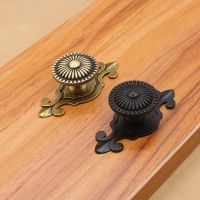 ◘ Antique Copper Handle European Retro Zinc Alloy Single Hole Round Cabinet Door Furniture Handles Knobs Pull Hardware Accessories