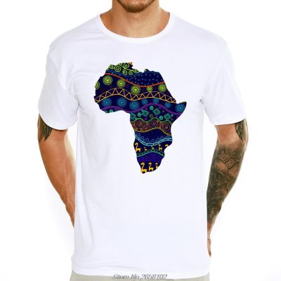 MenS Fashion African Map Design Elastic Feature T Shirt Spring Summer Tee Shirts Hipster Cool Tops T-Shirt Harajuku Streetwear