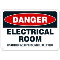 2023 Electrical Room Tin Sign Warning Metal Tin Sign Roomdoor Decor（Only one size: 20cmX30cm）(Contact seller, free custom pattern)