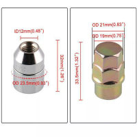 4 Chrome SOCKET WHEEL LUG NUT LOCK w Key M12x1.5 M12x1.25สำหรับ Toyota Honda 4 Anti Theft locking NUTS 1ชุดกุญแจ