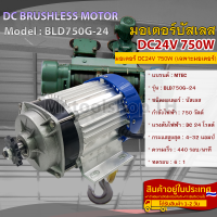 มอเตอร์บัสเลส DC24V 750W(เฉพาะมอเตอร์) สำหรับรถไฟฟ้า,ปั๊มชัก,ลอกไฟฟ้า,ฯลฯ(BLD750G-24)