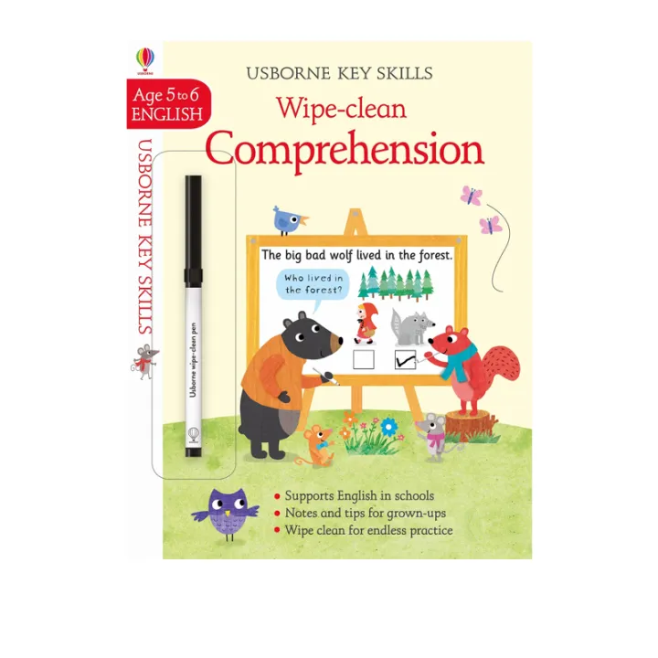 Usborne Key Skills Wipe Clean Comprehension Reading Comprehension Skills Learning Rewritable