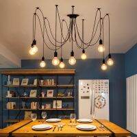 [COD] Tiannv scattered flower chandelier retro industrial style creative bar coffee restaurant office store multi-head spider