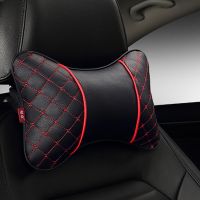 2018 brand new single piece artificial leather car neck pillows comfortable universal headrest fit for most cars fill with fiber