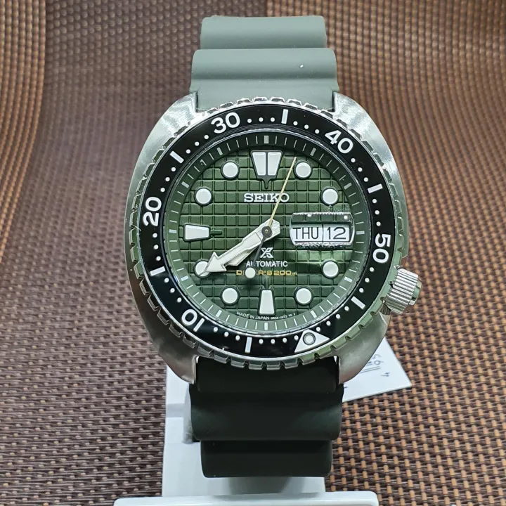 Original] Seiko SRPE05J1 Prospex Automatic King Turtle Green Silicone  Diver's Watch | Lazada Singapore