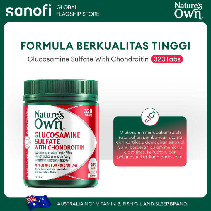 Nature's Own Glucosamine Sulfate dengan Chondroitin membantu mengurangi