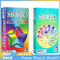 Skyjo เกมบัตรปฏิบัติการเวอร์ชั่นภาษาอังกฤษเกมกระดานอุปกรณ์ประกอบฉากแบบโต้ตอบสำหรับพบปะครอบครัว