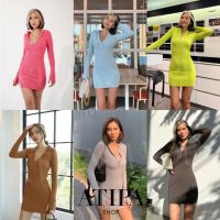 Atipashop - Dress zip เดรสซิปไหมพรม สุดแซ่บ เหมาะกับการใส่ไปเที่ยวหรือไปทำงาน แมชคู่กับblazer คือเริศสุด