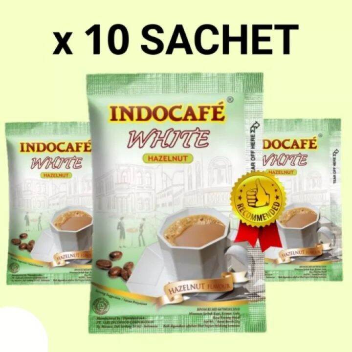 INDOCAFE WHITE HAZELNUT KOPI KRIMER GULA SACHET 10 x 21GR Lazada