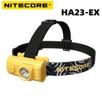 NITECORE ไฟ LED XP-G แสงสีขาวไฟฉายคาดศีรษะน้ำหนักเบาพิเศษป้องกันการระเบิด HA23-Ex ไฟ LED สูงสุด100ไฟหน้าจักรยานพร้อมแบตเตอรี่2X AA