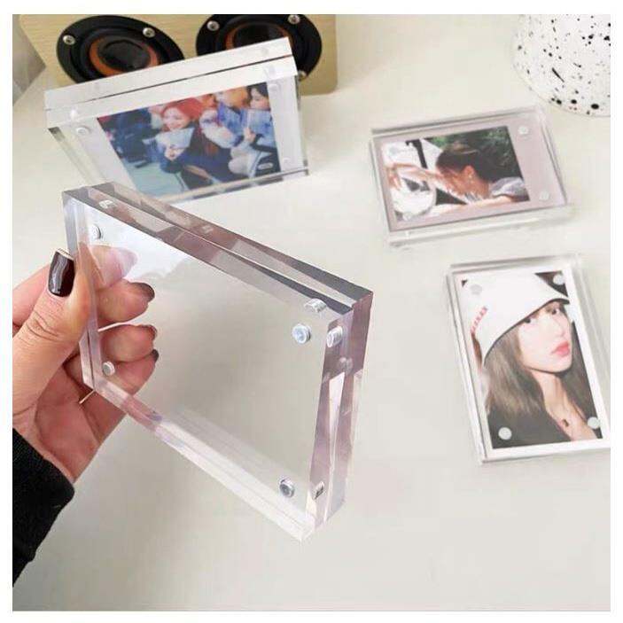 Clear Acrylic Photo Frame Magnetic Picture Photo Holder Display Frame ...