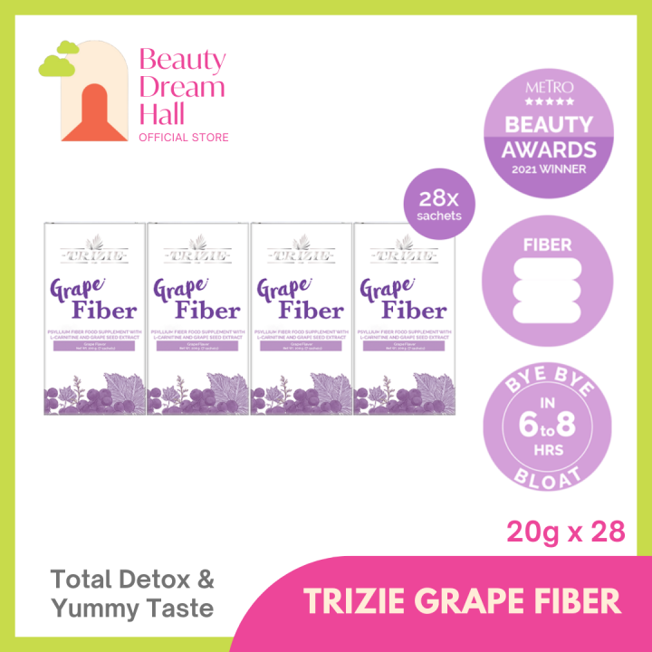TRIZIE Grape Fiber 4 Week Bundle (20g x 7 sachets x 4) [Detox Fiber