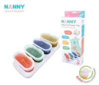 Nanny กล่องเก็บอาหาร ถ้วยเก็บอาหาร สำหรับเด็ก ขนาด 4 ออนซ์ กล่องเก็บอาหารเสริมเด็ก มี BPA Free 1 กล่อง (4 ถ้วย) N280