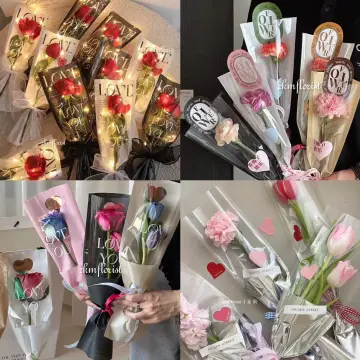 50pcs/lot Wrapping Paper for Single Flowers Rose Florist Packaging