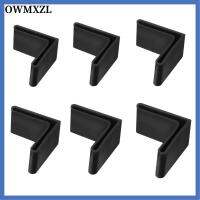 OWMXZL 4ชิ้น Slotted Angle Bar L เหล็กชนิดอุปกรณ์ติดตั้งกับเตียงฐานยางที่ครอบเท้าพรมเช็ดเท้าแขนยางป้องกัน