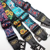 Guitar Printed Strap PP Polyester Guitar Belt National Flower Sunflower Guitarra Strap Musical Instrument Accessories