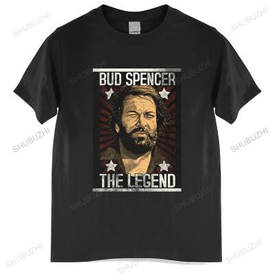 [COD]เสื้อยืดลําลอง ผ้าฝ้าย แขนสั้น คอกลม พิมพ์ลาย Bud Spencer Konterfei ขนาดใหญ่ สําหรับผู้ชายS-5XL  EJL4