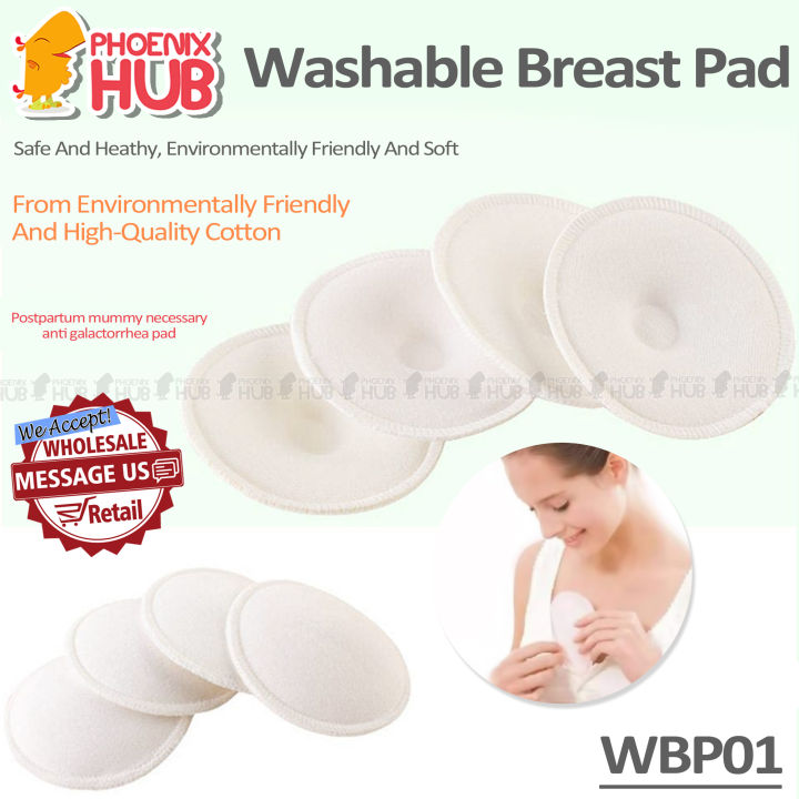 4Pcs Reusable Washable Breast Pad Breastfeeding Nipple Pad