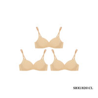 (แพ็ค 3 ชิ้น) Sabina เสื้อชั้นใน Invisible Wire (ไม่มีโครง) Seamless Fit รุ่น Pretty Perfect รหัส SBXU8201 สีเนื้ออ่อน