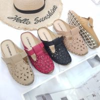 COD SDFERYRTUTYUY NFshoes Leepop รองเท้าเปิดส้นเตี้ยแฟชั่น ไซส์ 36-40