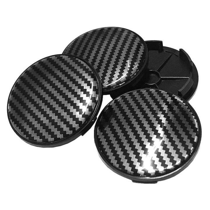 Style car 4pcs 68mm with 65mm Aluminum+Resin 3D Carbon Fiber Pattern