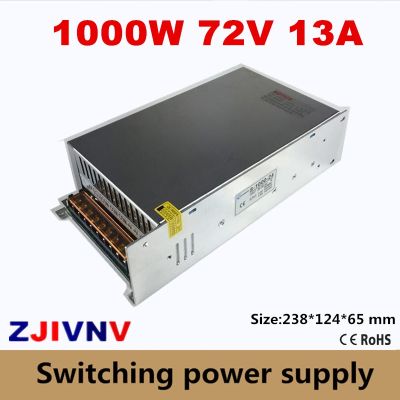 【hot】◎ 1000W Switching Supply 72V 13A AC-DC input 200V 240V or 100v 130VAC Strip light cnc cctv output 72vdc