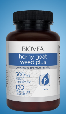 BIOVEA HORNY GOAT WEED PLUS (with MACA) / 120 Vegetarian Capsules